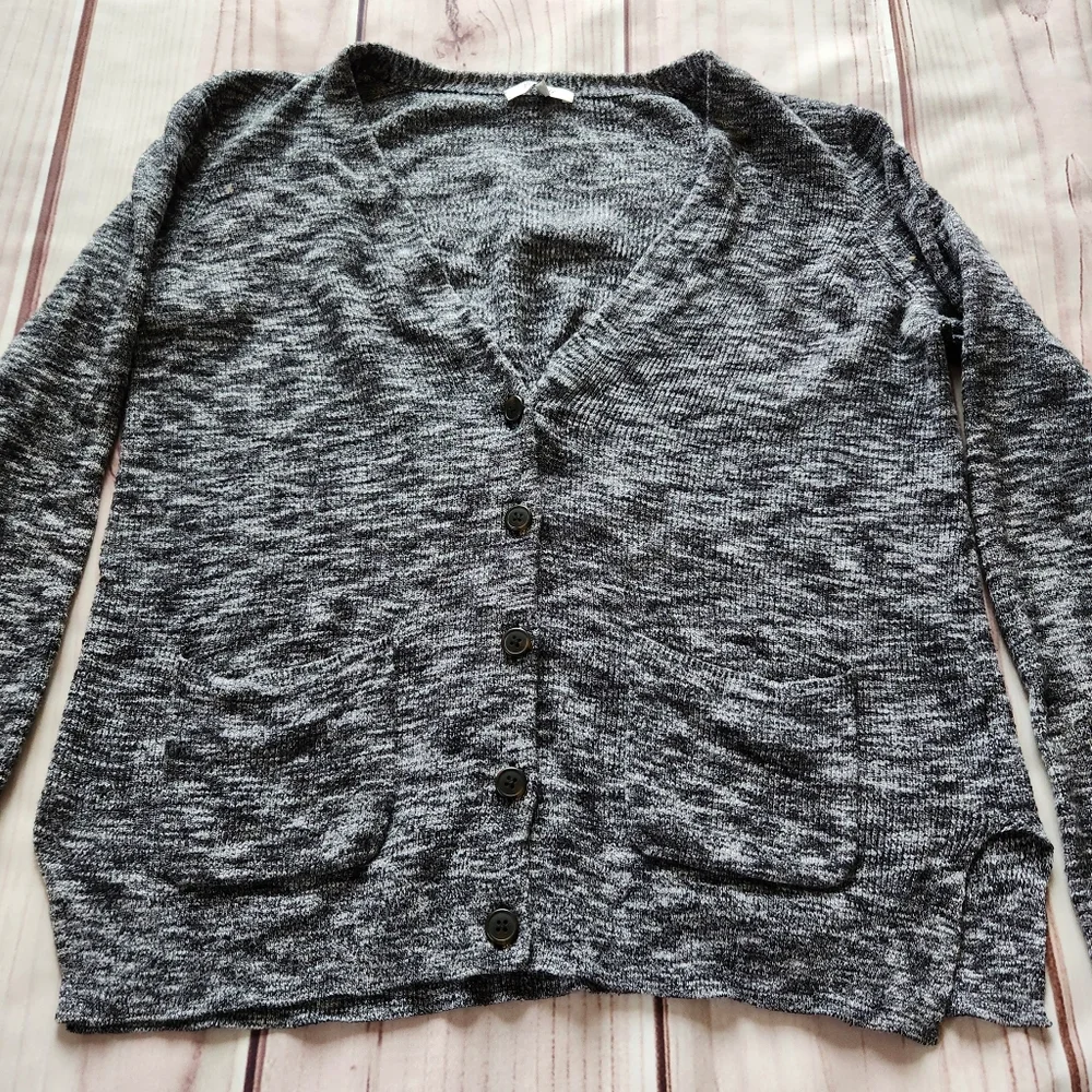 Madewell 'Fieldwalk Cardigan' Button Sweater Heather Marl Gray, Women's Size L